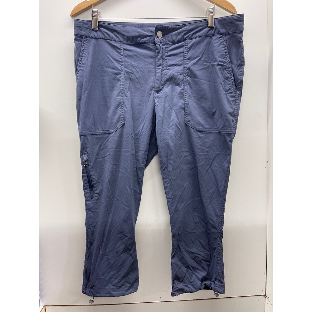 Columbia Womens Blue Gray Hiking Capri Pants Outdoor Cropped Trousers Size 12